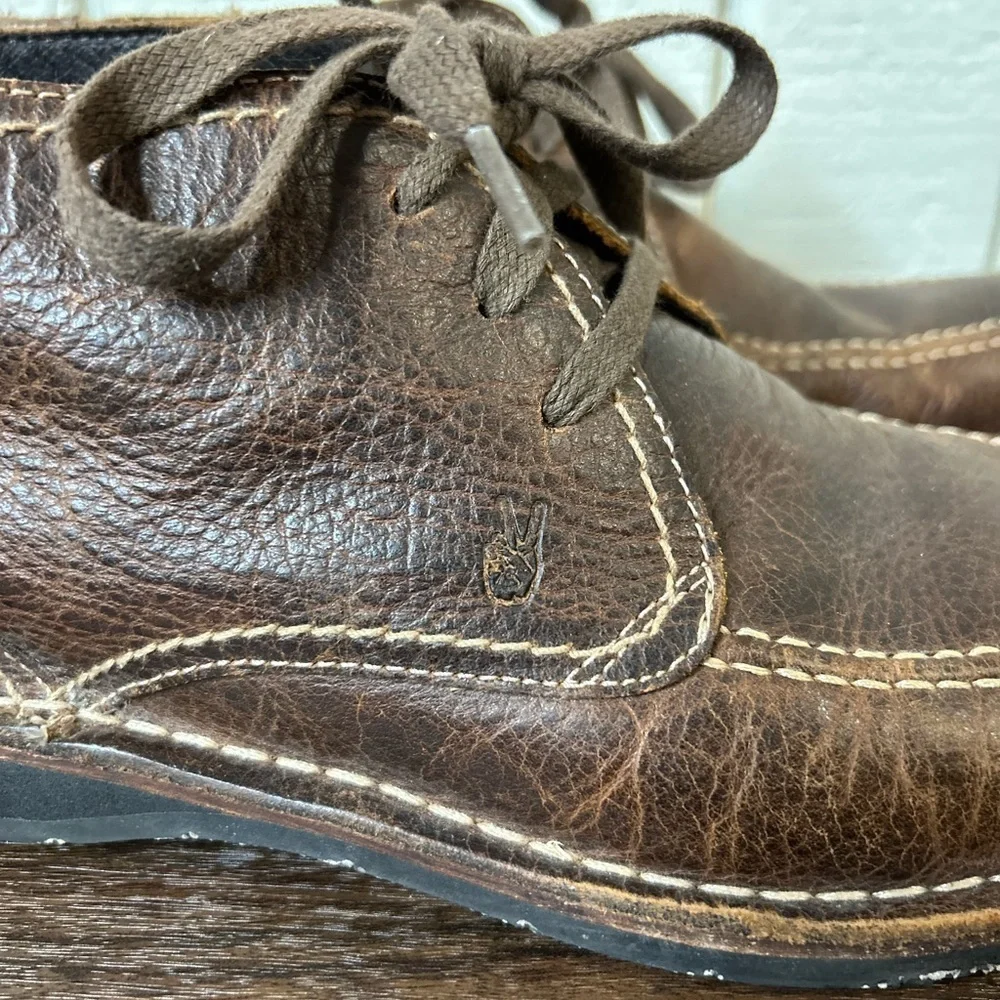John Varvatos Leather Chukka Boots, size 8.5.